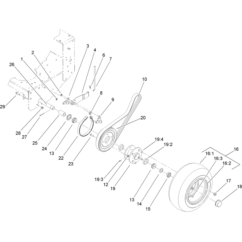Wheel Drive and Brake Assembly