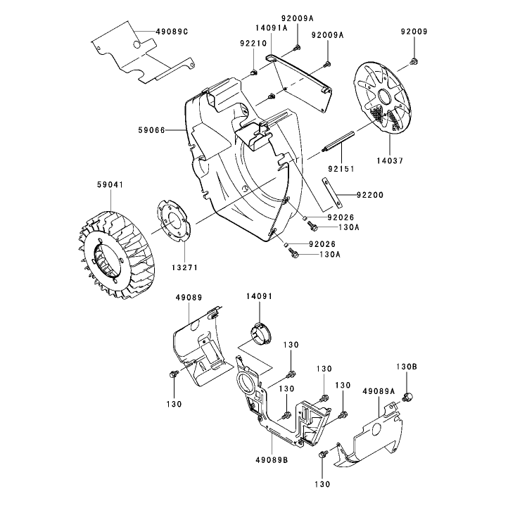 Cooling Equipment Assembly Kawasaki FH721D-AS05