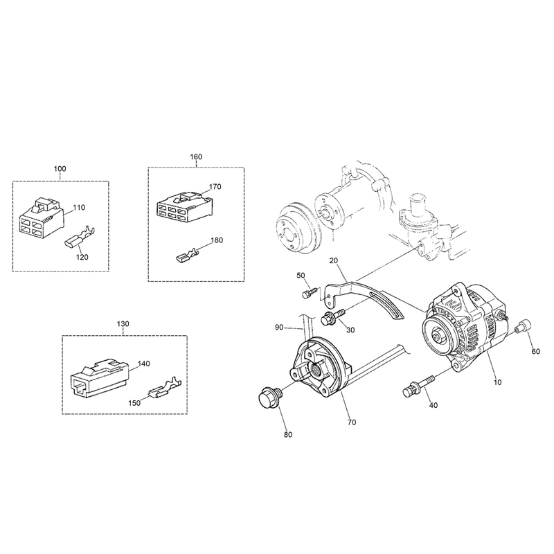Alternator and Pulley Assembly