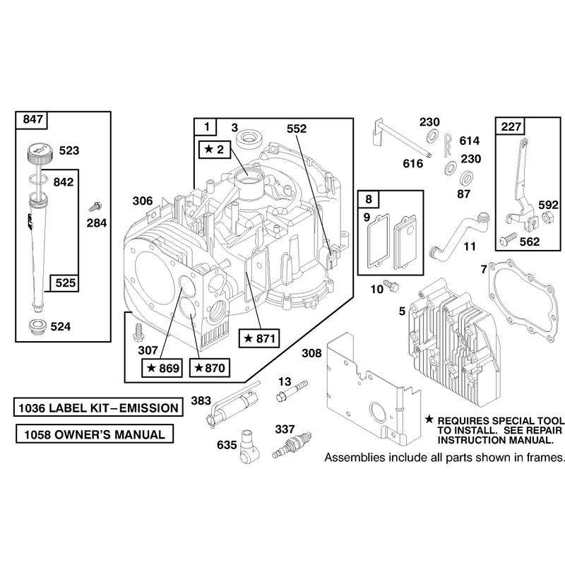 Engine Briggs and Stratton Model 283707-1156-E1