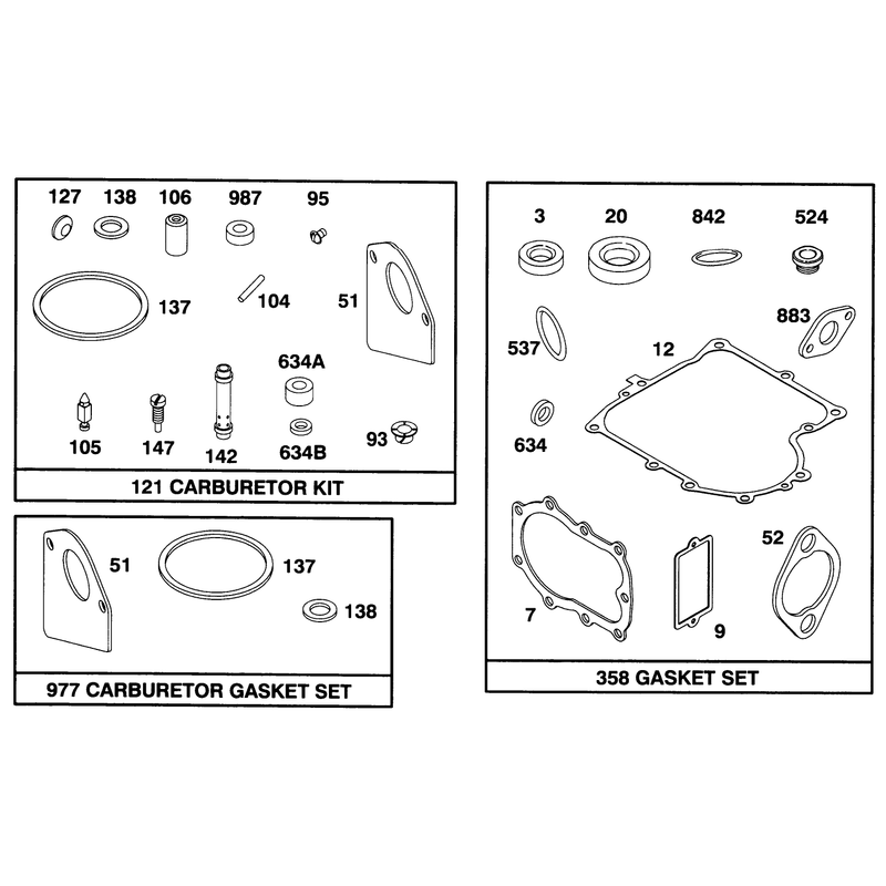 Engine Briggs and Stratton Model 28m707-0127-01