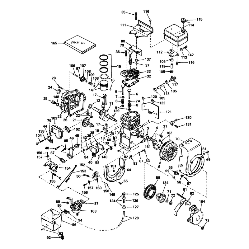 Engine, Tecumseh Model No. Hs50-67074b (5 H.p. Snowthrower Model No. 38040)