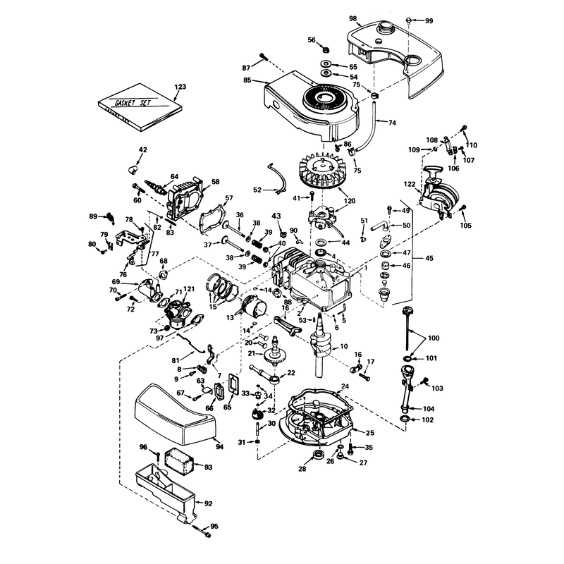 Engine Tecumseh Model Tnt 100-10049b