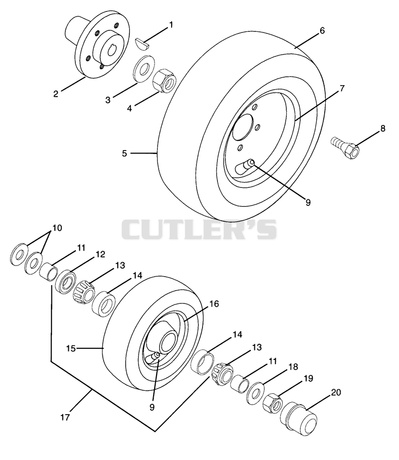 FRONT AND REAR WHEELS - 066, 067, 068, 069 - G SERIES