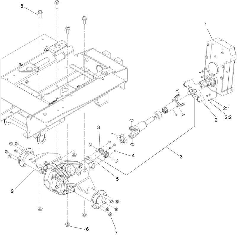 Front Axle and Driveline Assembly