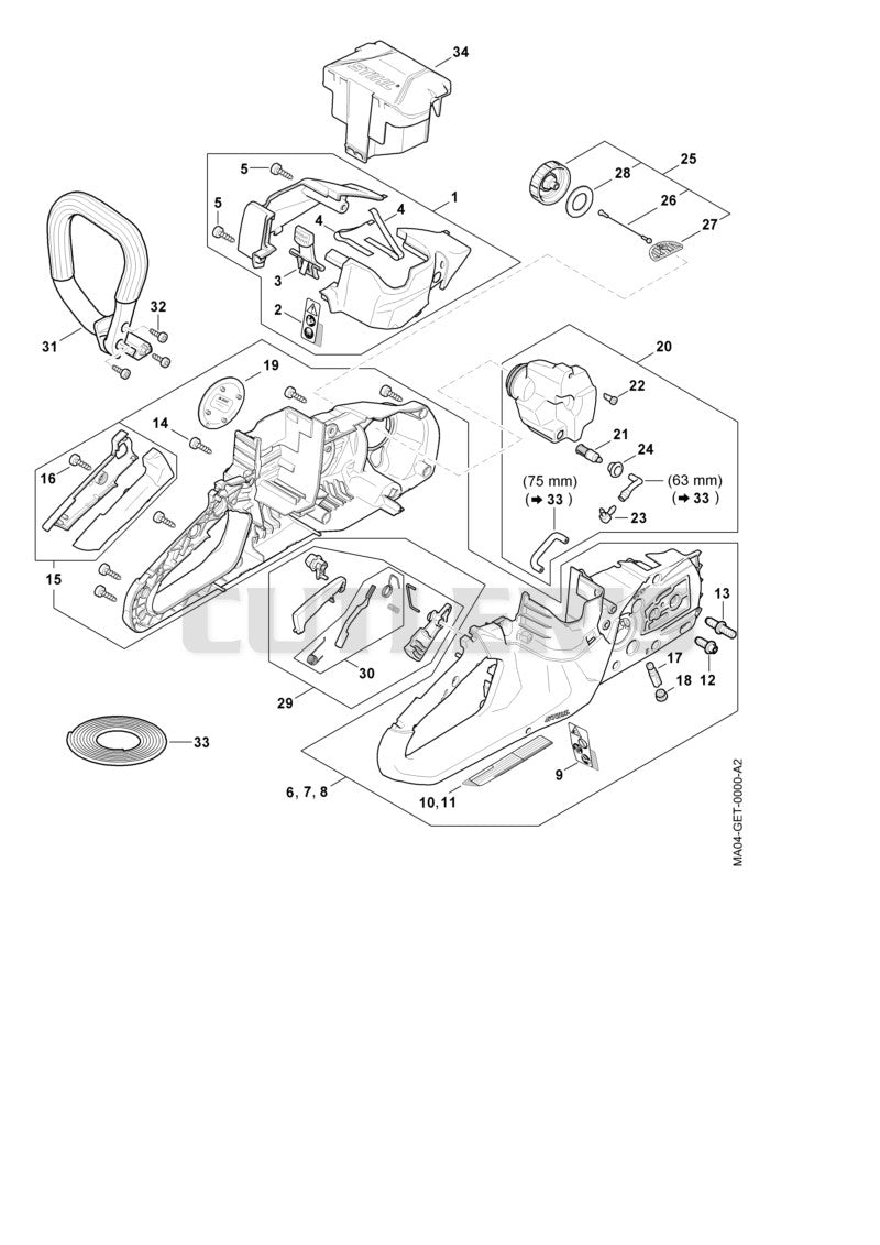 Handle housing, Shroud