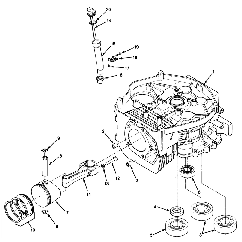 14hp Engine Cylinder Block Assembly