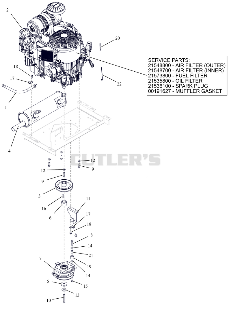 Engine - Kawasaki FX850 EFI