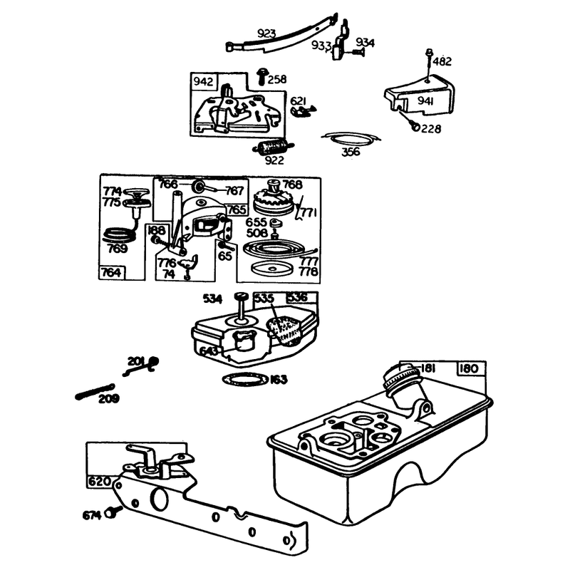 Engine Briggs and Stratton Model No 92908-3196-01 Continued