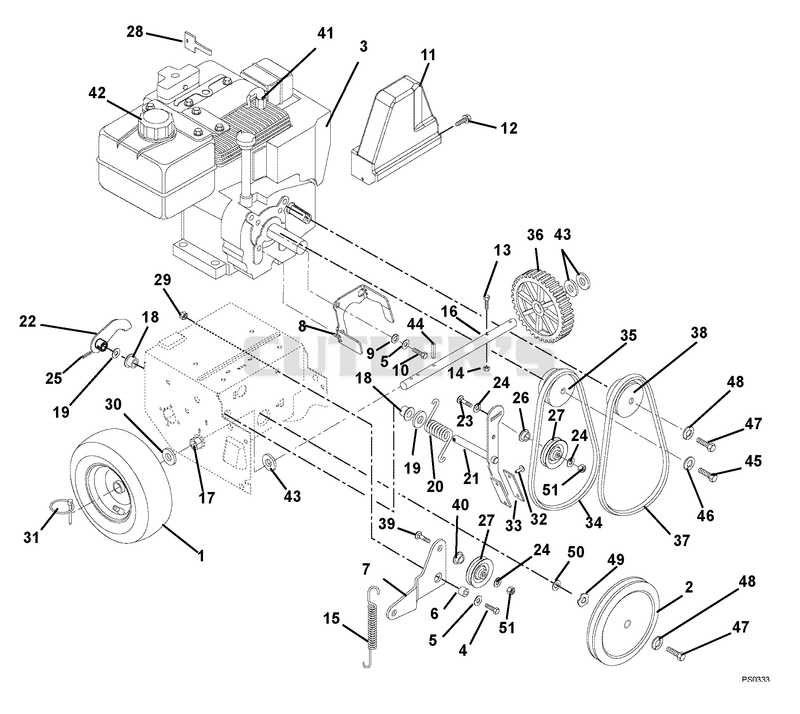 Engine And Belt Drive