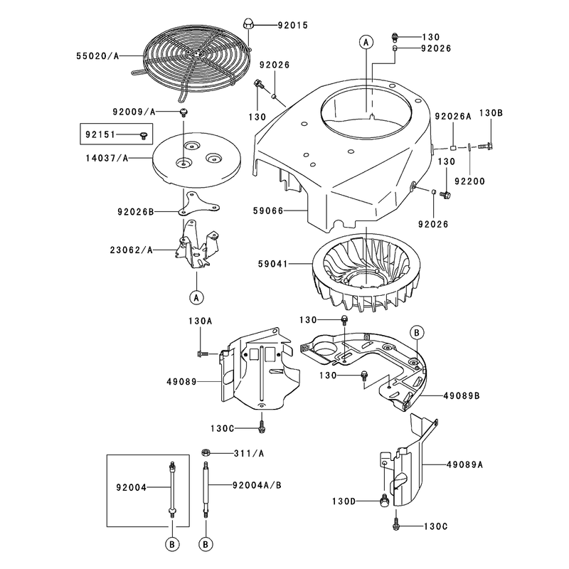 Cooling Equipment Assembly Kawasaki FH500V-ES10