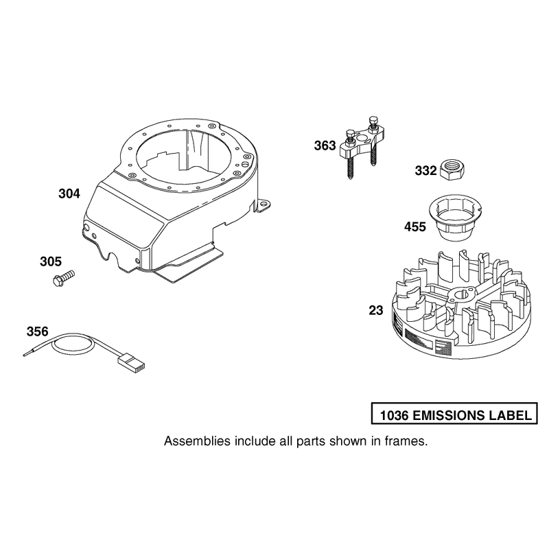 Blower Housing Assembly Briggs and Stratton Model 12h802-1776-B1