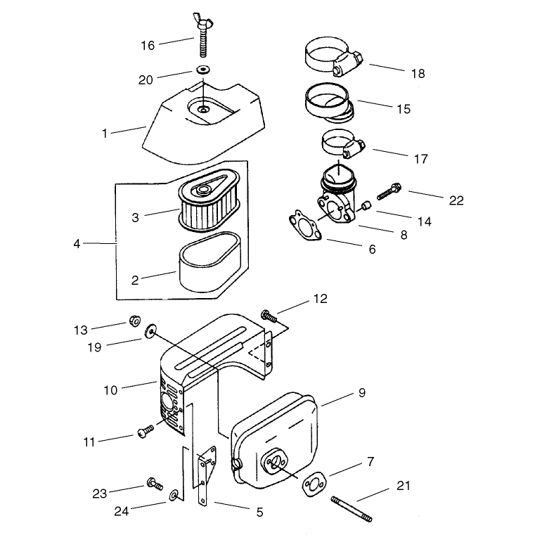 Air Filtermuffler Assembly