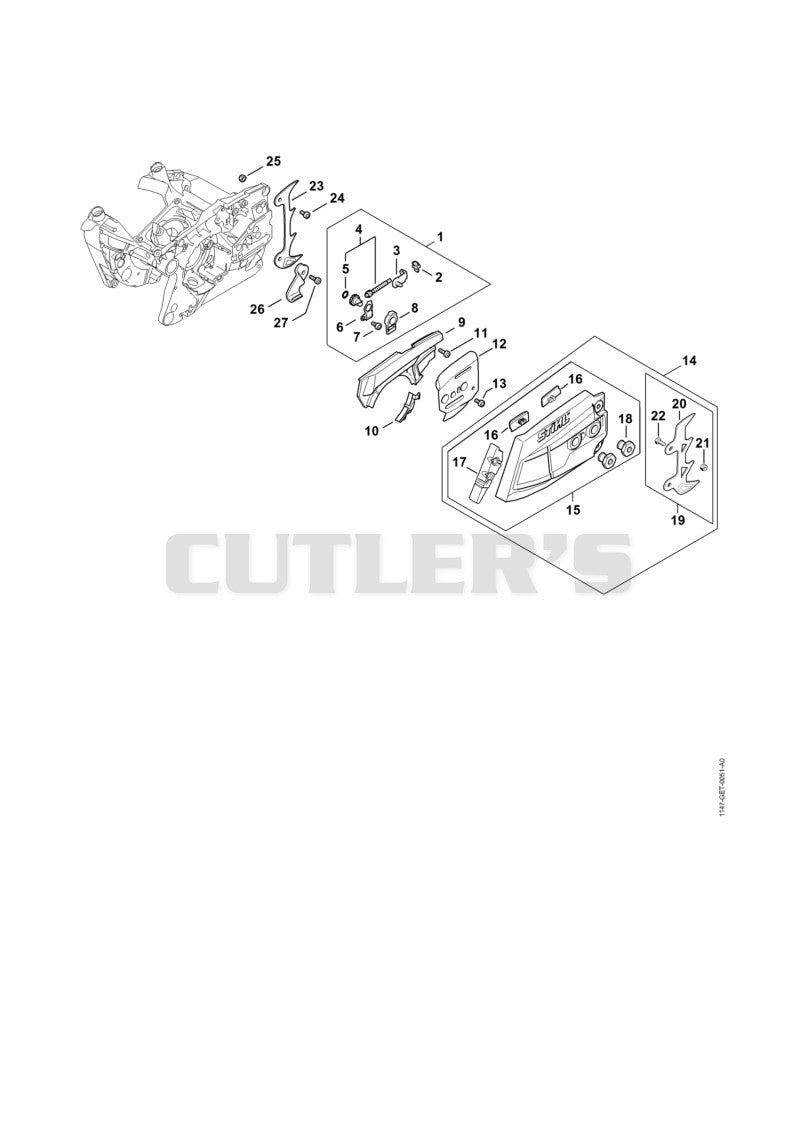 Chain tensioner, Chain sprocket cover