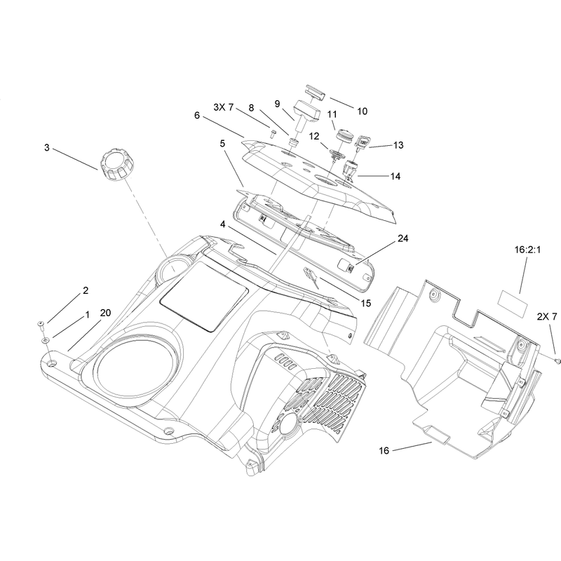Shroud and Control Panel Assembly