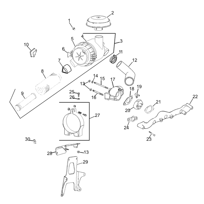 Air IntakeFiltration Assembly Kohler CV23S-75560