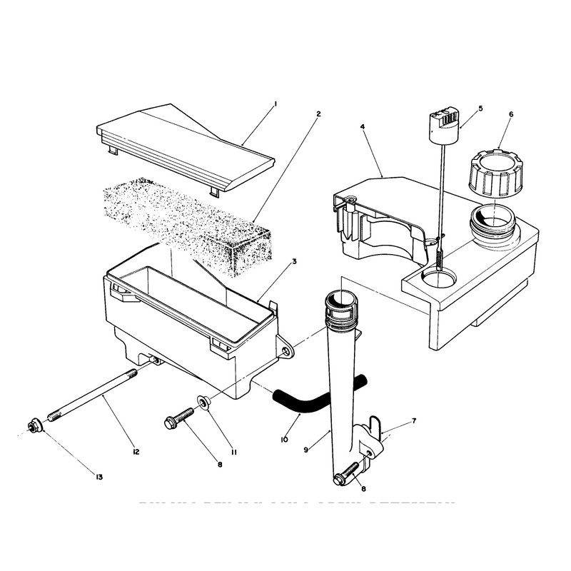 Air Cleaner and Fuel Tank Assembly Model No Vmh7