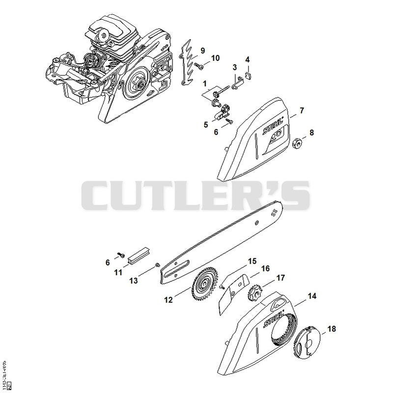 Chain tensioner, Chain sprocket cover