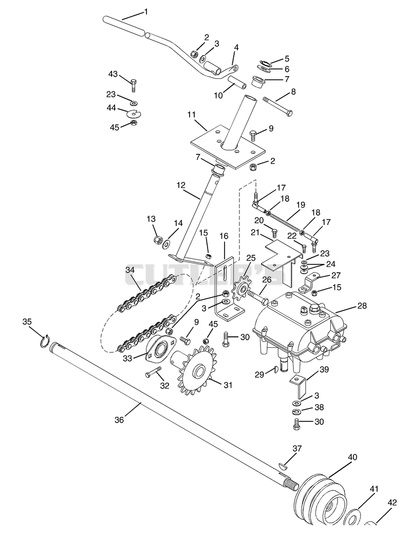 Gear Selector And Jack Shaft