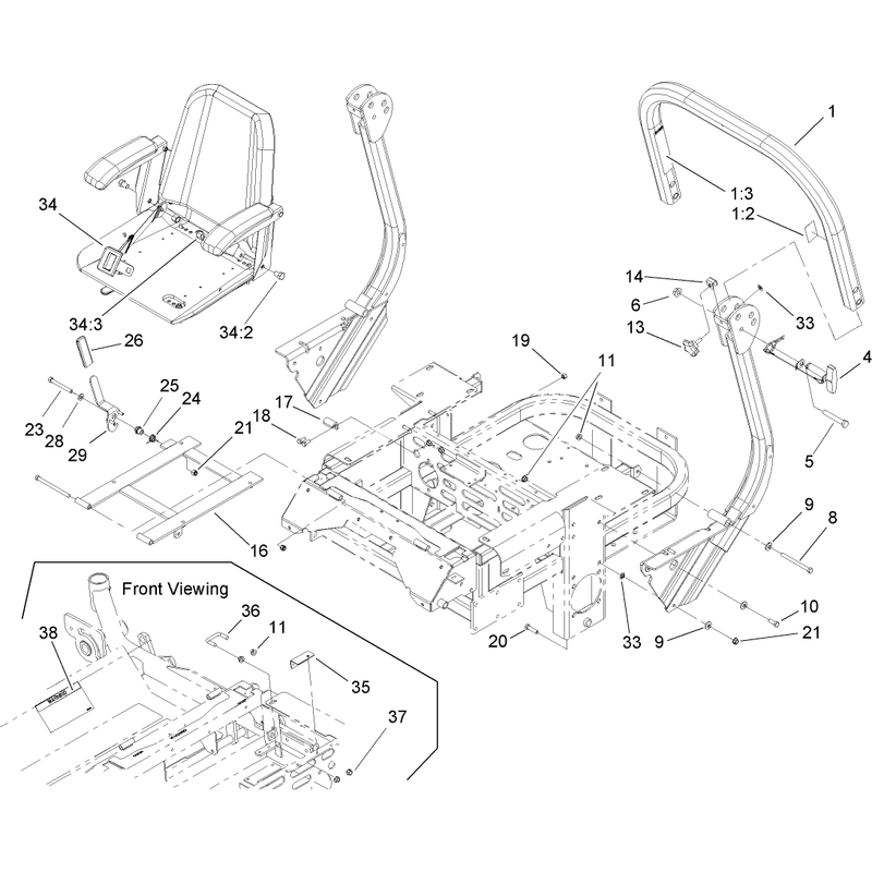 Roll Over Protection System Assembly No 107-0038