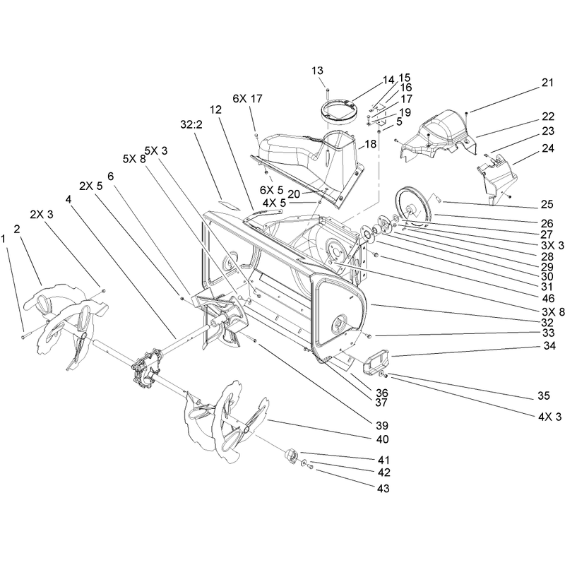 Auger and Housing Assembly