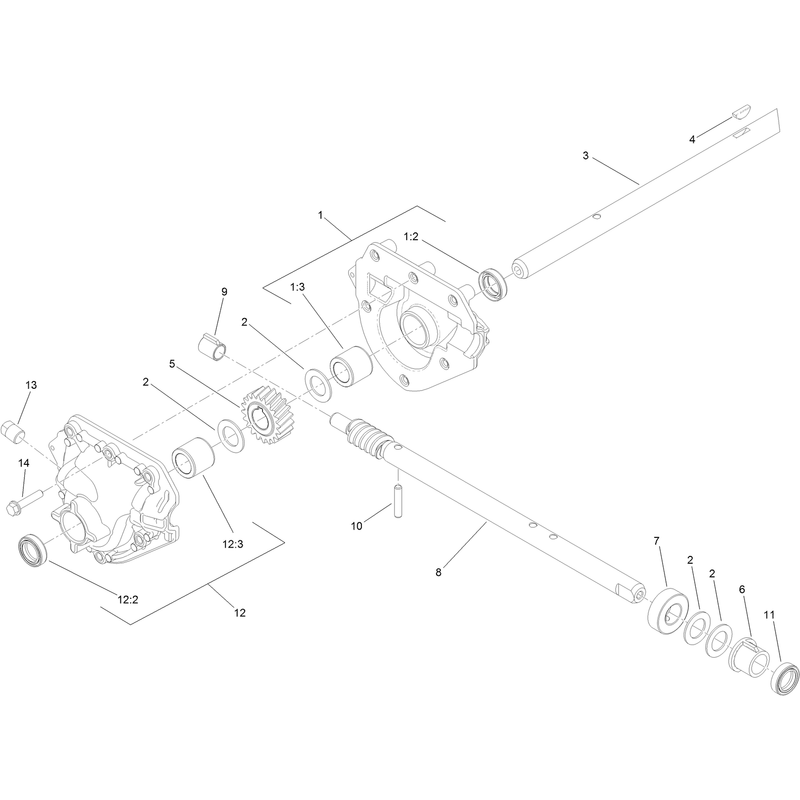 26 Inch Auger Gearcase Assembly No. 119-7641