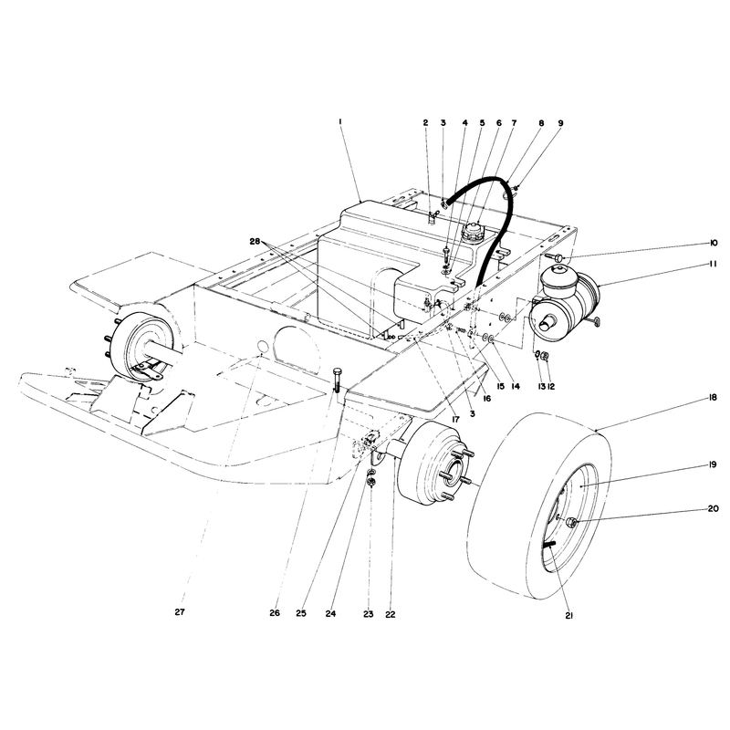 Gas Tank and Air Cleaner Assembly