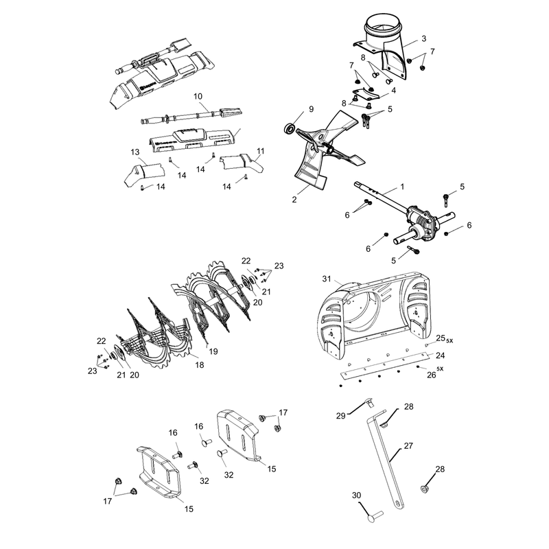 AUGER HOUSING AND IMPELLER