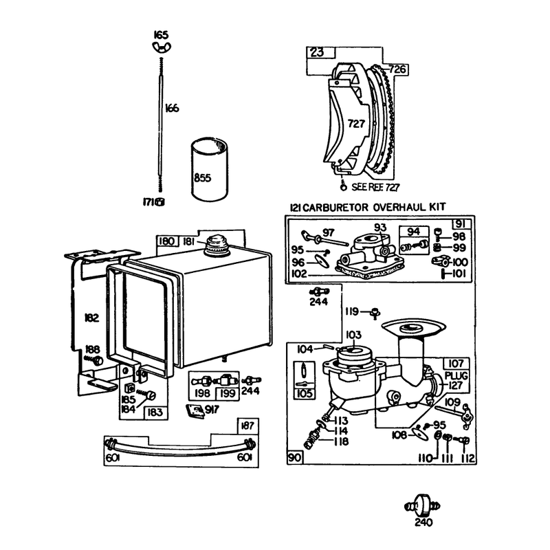 Engine Briggs & Stratton Model No. 252412-0685-01