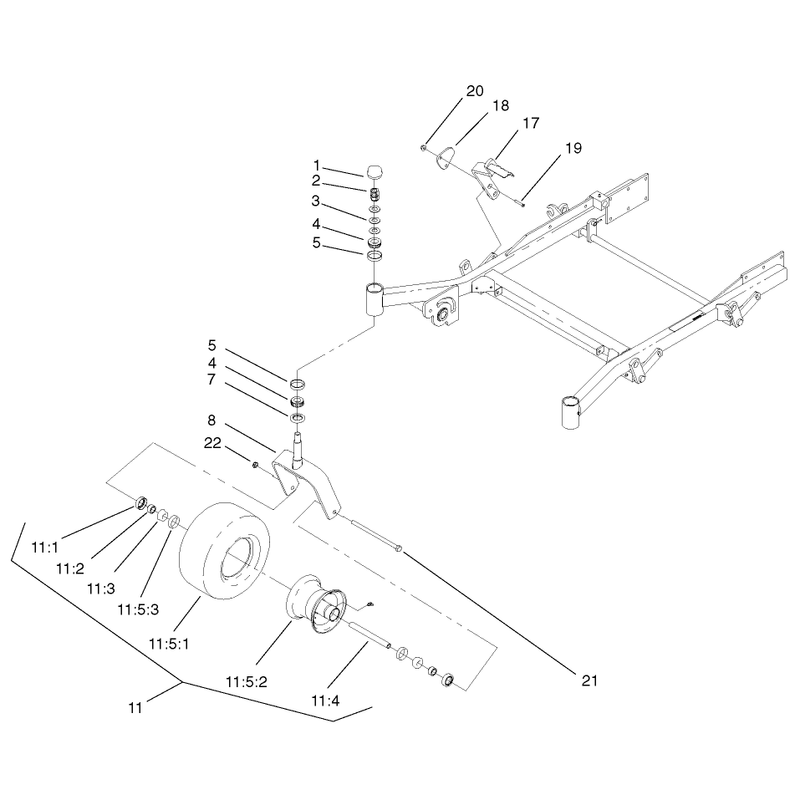 Caster and Wheel Assembly