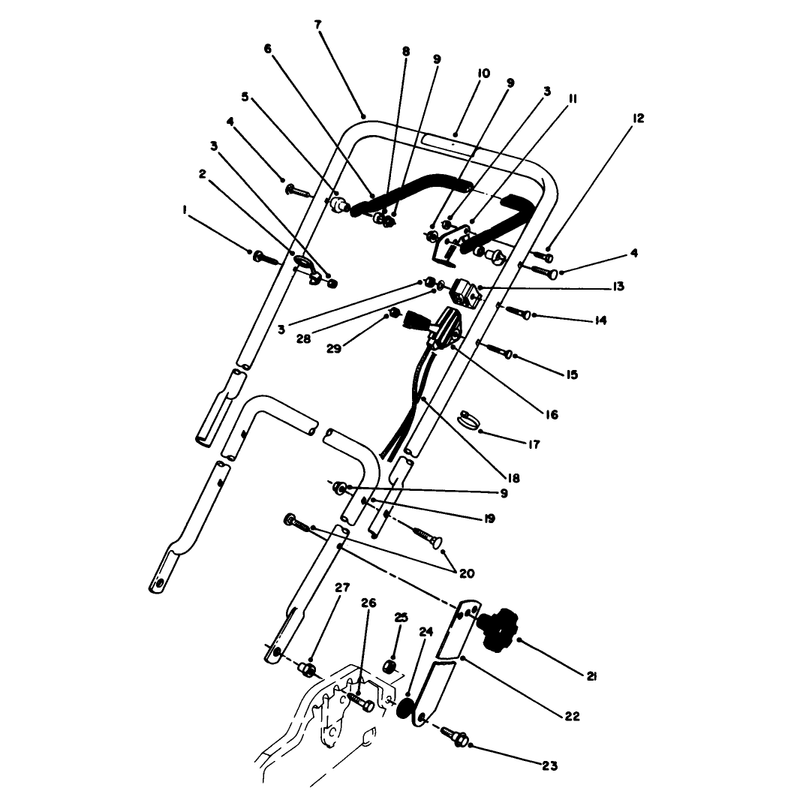 Handle and Throttle Control Assembly