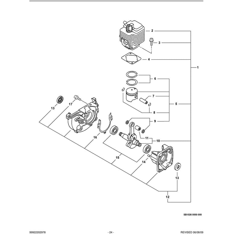 Engine, Short Block -- SB1026 S/N: 010406 - 999999