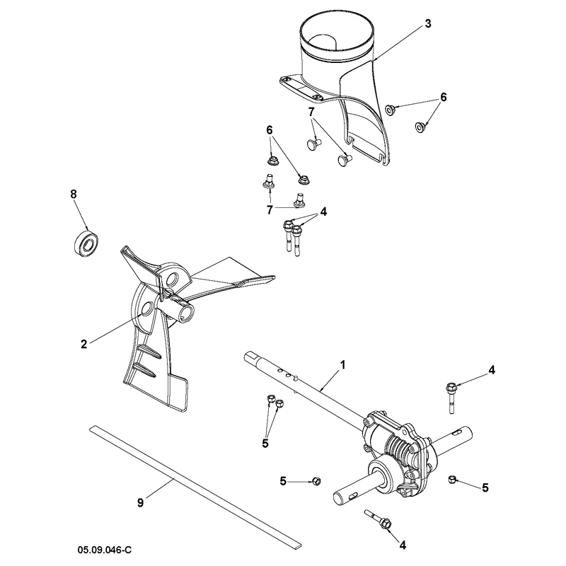AUGER HOUSING AND IMPELLER