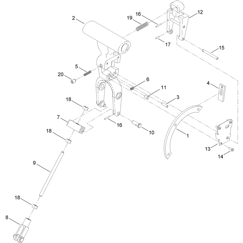 Pitch Handle Locking Guide Assembly