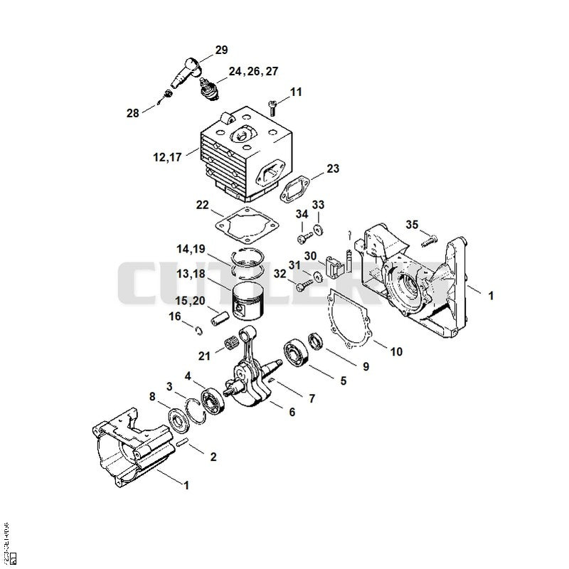 Crankcase, Cylinder