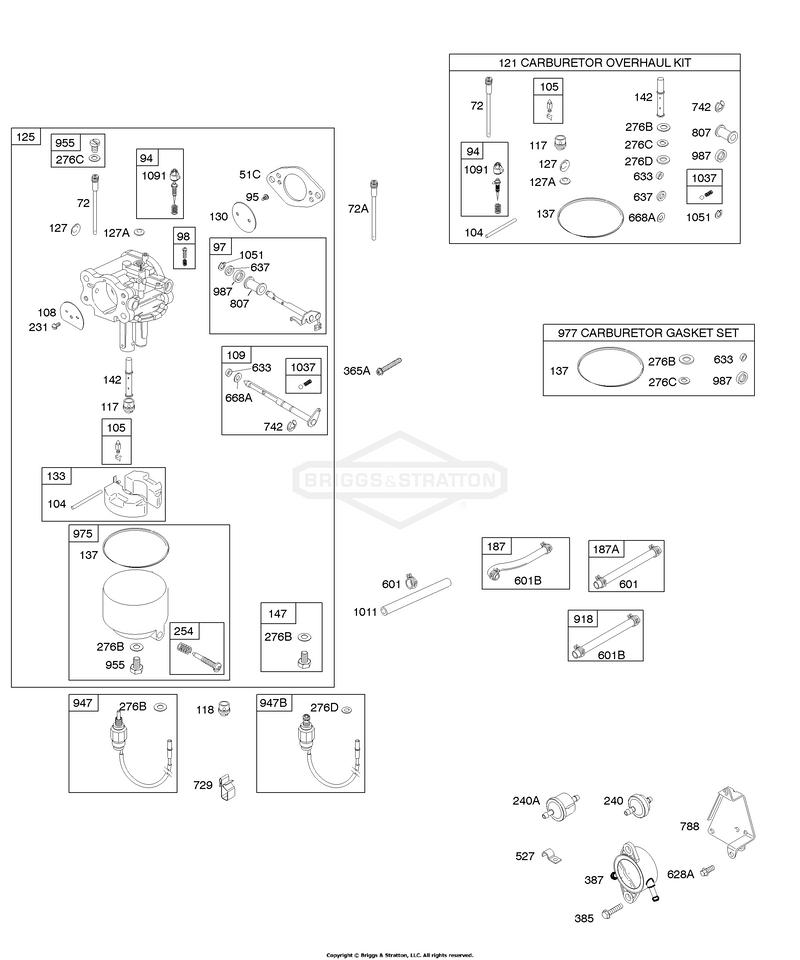 Carburetor, Fuel Supply, Carburetor Overhaul Kit