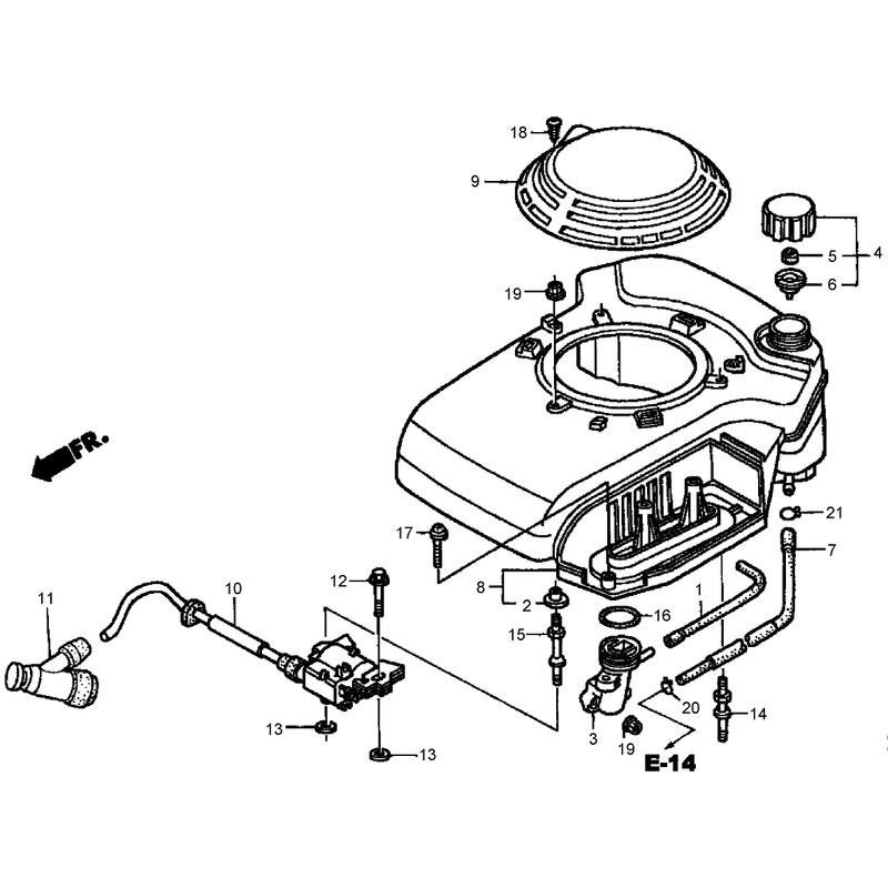Fan Cover Assembly Honda GXV160A1-T1AH