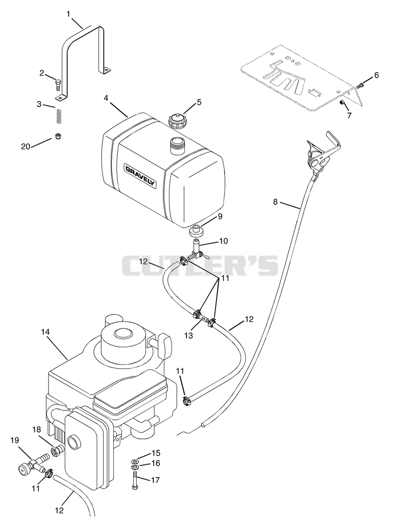 Fuel And Exhaust System - 14 H.P. Units