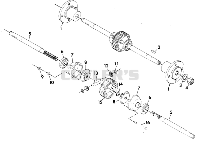 NUMBER EIGHT SHAFT - DIFFERENTIAL ASSEMBLY