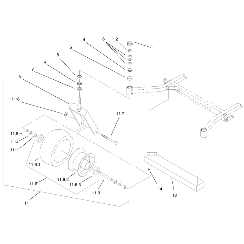 Caster and Wheel Assembly