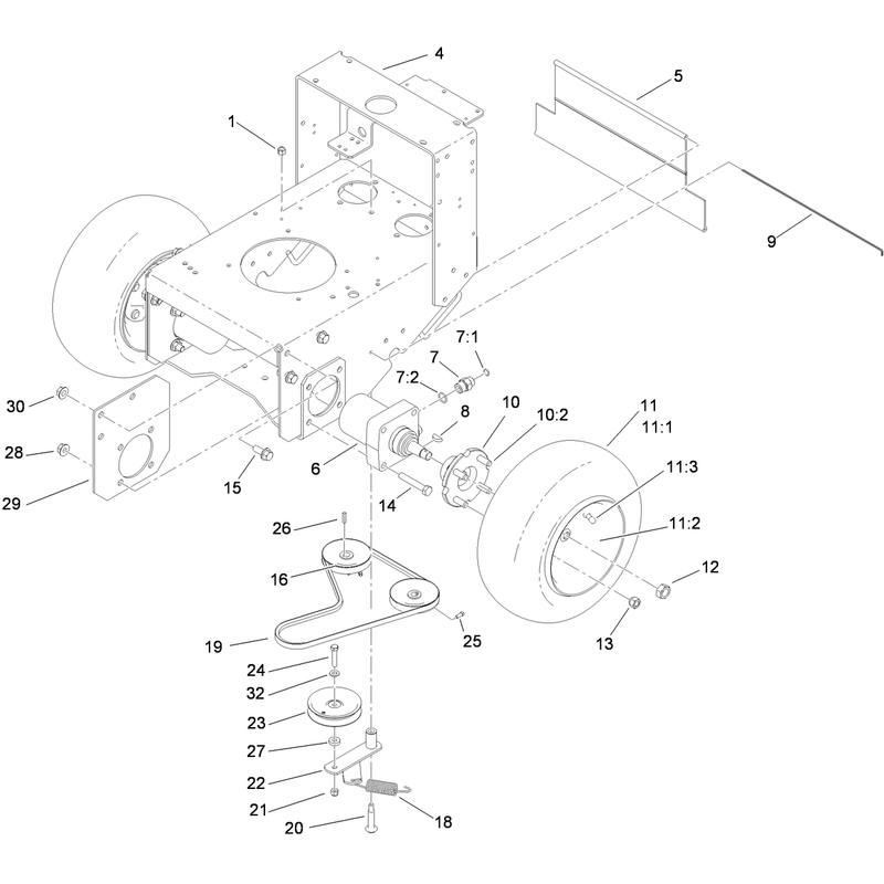 Pump Drive and Wheel Assembly