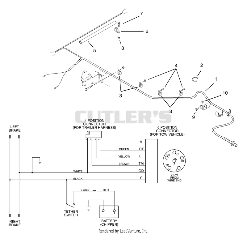 Electric Brake Wiring (Option 4)