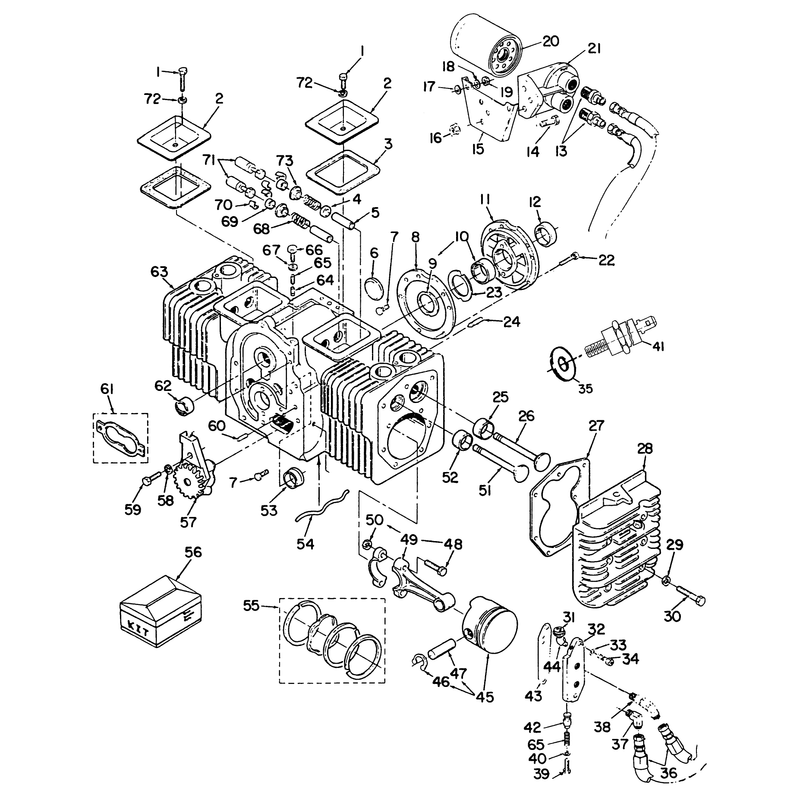 Cylinder Block Assy. Onan No. P220g, Type I/10808c