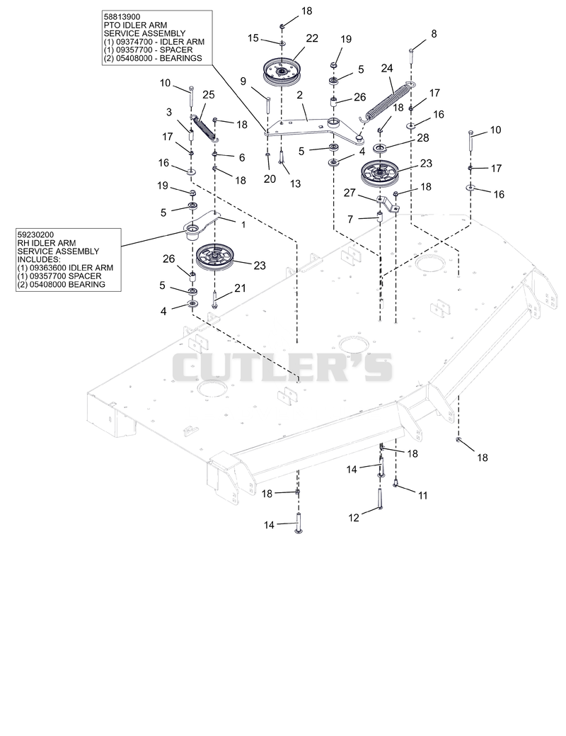 Deck Drive Idlers - 72"