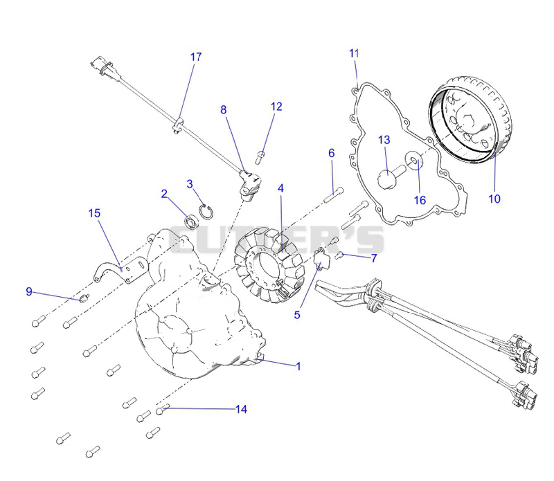 Engine, Stator and Flywheel
