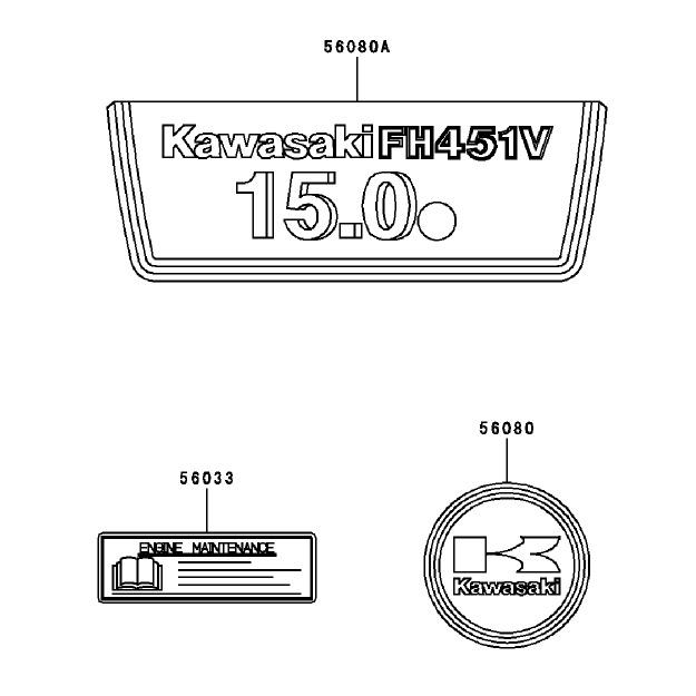 Label Assembly Kawasaki FH451V-BS04