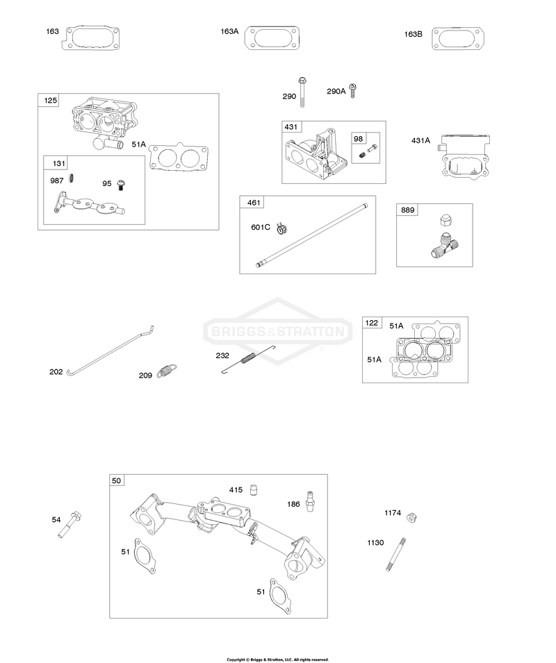 Carburetor/Mixer, Intake Elbows, Intake Manifold