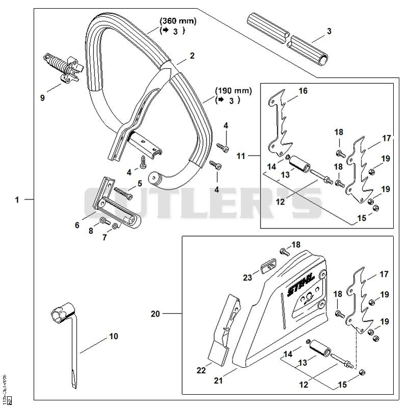 Set wrap around handlebar