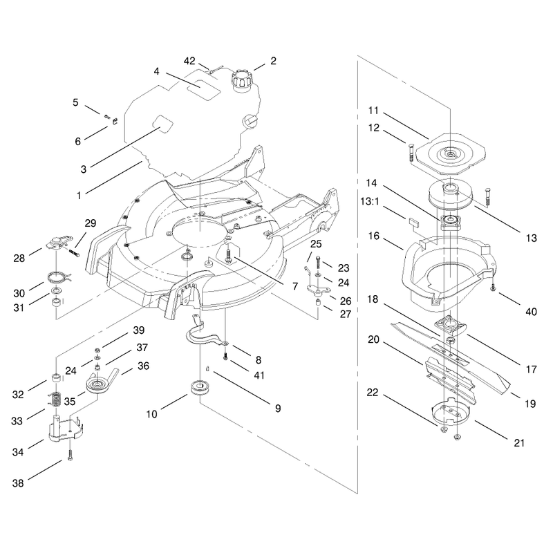 Engine and Blade Assembly