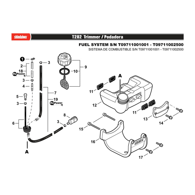 FUEL SYSTEM S/N T09711001001 - T09711002500